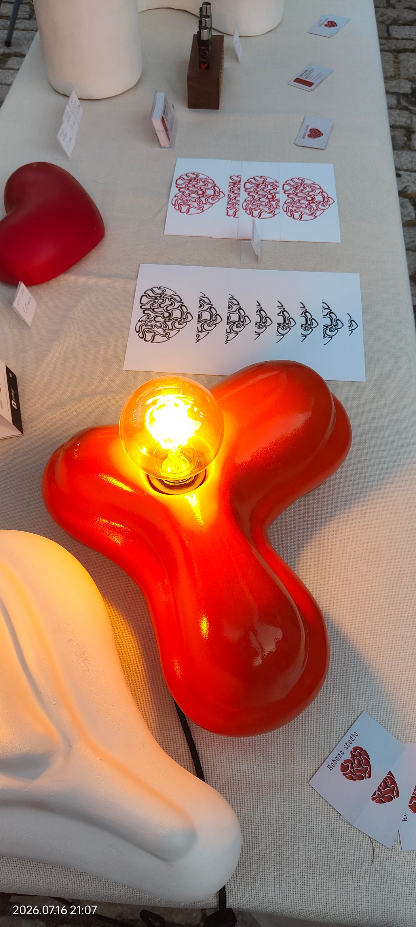 Lampe orange Bolba